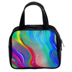 Fluid Art - Contemporary And Flowy Classic Handbag (two Sides) by GardenOfOphir