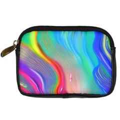 Fluid Art - Contemporary And Flowy Digital Camera Leather Case by GardenOfOphir