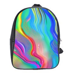 Fluid Art - Contemporary And Flowy School Bag (large) by GardenOfOphir