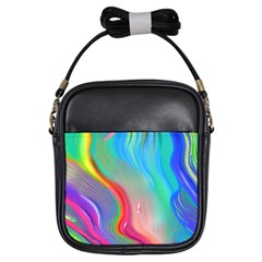 Fluid Art - Contemporary And Flowy Girls Sling Bag by GardenOfOphir