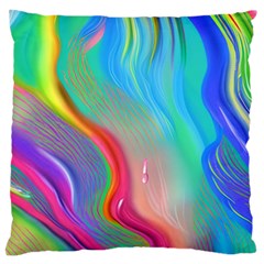 Fluid Art - Contemporary And Flowy Standard Premium Plush Fleece Cushion Case (one Side) by GardenOfOphir