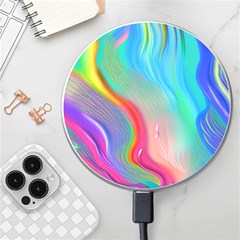 Fluid Art - Contemporary And Flowy Wireless Fast Charger(white) by GardenOfOphir