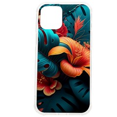 Ai Generated Tropical Flowers Floral Floral Pattern Iphone 12 Pro Max Tpu Uv Print Case by Pakemis