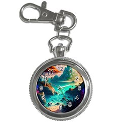 Tropical Paradise Beach Ocean Shore Sea Fantasy Key Chain Watches by Pakemis