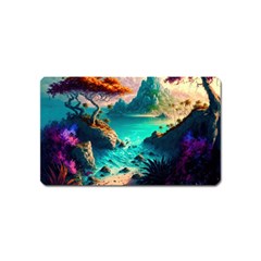 Tropical Paradise Beach Ocean Shore Sea Fantasy Magnet (name Card) by Pakemis