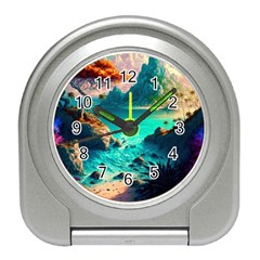 Tropical Paradise Beach Ocean Shore Sea Fantasy Travel Alarm Clock by Pakemis