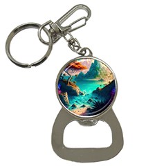 Tropical Paradise Beach Ocean Shore Sea Fantasy Bottle Opener Key Chain by Pakemis