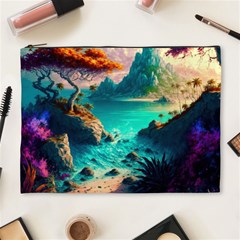 Tropical Paradise Beach Ocean Shore Sea Fantasy Cosmetic Bag (xl) by Pakemis