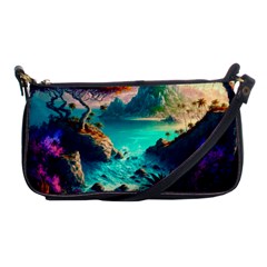 Tropical Paradise Beach Ocean Shore Sea Fantasy Shoulder Clutch Bag by Pakemis