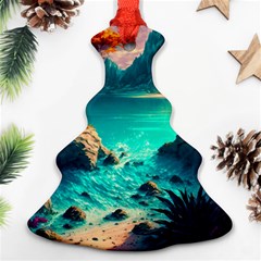 Tropical Paradise Beach Ocean Shore Sea Fantasy Ornament (christmas Tree)  by Pakemis