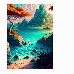 Tropical Paradise Beach Ocean Shore Sea Fantasy Large Garden Flag (two Sides) by Pakemis