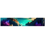 Tropical Paradise Beach Ocean Shore Sea Fantasy Large Premium Plush Fleece Scarf  Front