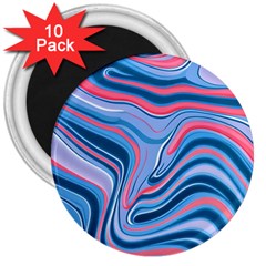 Fluid Art - Abstract And Modern 3  Magnets (10 Pack)  by GardenOfOphir