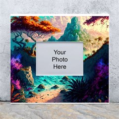 Tropical Paradise Beach Ocean Shore Sea Fantasy White Wall Photo Frame 5  X 7  by Pakemis