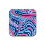 Fluid Art - Abstract And Modern Rubber Square Coaster (4 pack) Front