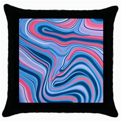 Fluid Art - Abstract And Modern Throw Pillow Case (black) by GardenOfOphir