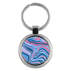 Fluid Art - Abstract And Modern Key Chain (round) by GardenOfOphir