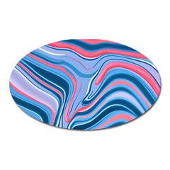 Fluid Art - Abstract And Modern Oval Magnet by GardenOfOphir