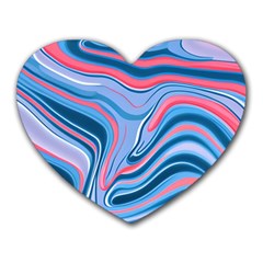 Fluid Art - Abstract And Modern Heart Mousepad by GardenOfOphir