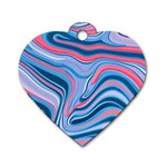 Fluid Art - Abstract And Modern Dog Tag Heart (Two Sides) Back