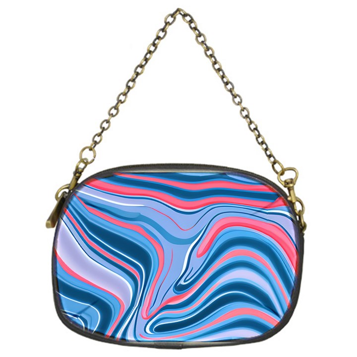 Fluid Art - Abstract And Modern Chain Purse (One Side)