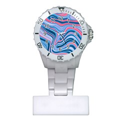 Fluid Art - Abstract And Modern Plastic Nurses Watch by GardenOfOphir