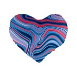 Fluid Art - Abstract And Modern Standard 16  Premium Flano Heart Shape Cushions Front