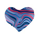 Fluid Art - Abstract And Modern Standard 16  Premium Flano Heart Shape Cushions Back