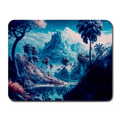 Tropical Winter Fantasy Landscape Paradise Small Mousepad by Pakemis