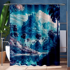 Tropical Winter Fantasy Landscape Paradise Shower Curtain 60  X 72  (medium)  by Pakemis