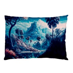 Tropical Winter Fantasy Landscape Paradise Pillow Case (two Sides) by Pakemis