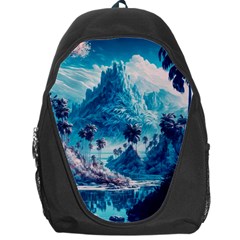 Tropical Winter Fantasy Landscape Paradise Backpack Bag by Pakemis