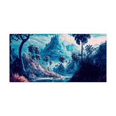 Tropical Winter Fantasy Landscape Paradise Yoga Headband by Pakemis