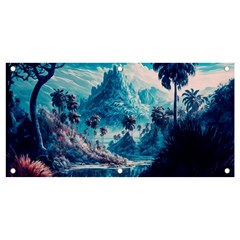 Tropical Winter Fantasy Landscape Paradise Banner And Sign 4  X 2  by Pakemis