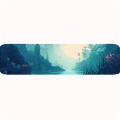 Ai Generated River Forest Woods Outdoors Large Bar Mat by Pakemis