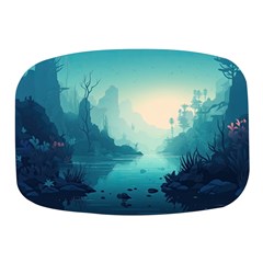 Ai Generated River Forest Woods Outdoors Mini Square Pill Box