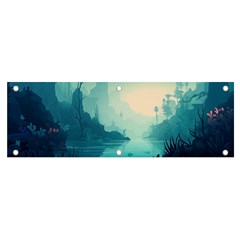 Ai Generated River Forest Woods Outdoors Banner And Sign 6  X 2  by Pakemis