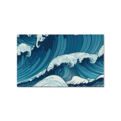 Waves Ocean Sea Pattern Water Tsunami Rough Seas Sticker Rectangular (100 Pack) by Pakemis