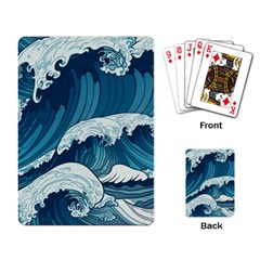 Waves Ocean Sea Pattern Water Tsunami Rough Seas Playing Cards Single Design (rectangle) by Pakemis