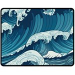 Waves Ocean Sea Pattern Water Tsunami Rough Seas One Side Fleece Blanket (Medium) 60 x50  Blanket Front