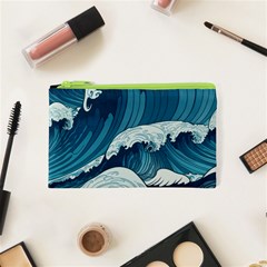 Waves Ocean Sea Pattern Water Tsunami Rough Seas Cosmetic Bag (xs) by Pakemis