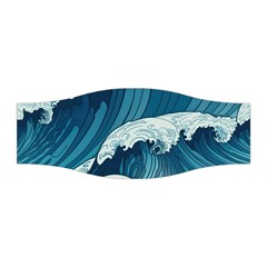 Waves Ocean Sea Pattern Water Tsunami Rough Seas Stretchable Headband by Pakemis