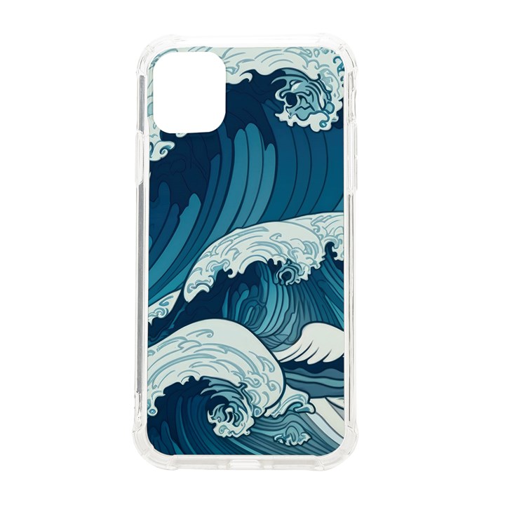 Waves Ocean Sea Pattern Water Tsunami Rough Seas iPhone 11 TPU UV Print Case