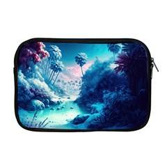 Tropical Winter Frozen Snow Paradise Palm Trees Apple Macbook Pro 17  Zipper Case by Pakemis