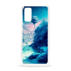 Tropical Winter Frozen Snow Paradise Palm Trees Samsung Galaxy S20 6 2 Inch Tpu Uv Case