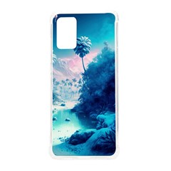 Tropical Winter Frozen Snow Paradise Palm Trees Samsung Galaxy S20plus 6 7 Inch Tpu Uv Case