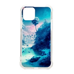 Tropical Winter Frozen Snow Paradise Palm Trees Iphone 11 Pro 5 8 Inch Tpu Uv Print Case