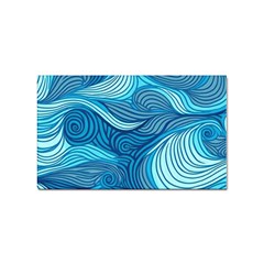 Ocean Waves Sea Abstract Pattern Water Blue Sticker Rectangular (100 Pack) by Pakemis