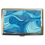 Ocean Waves Sea Abstract Pattern Water Blue Cigarette Money Case Front