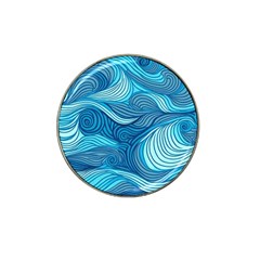 Ocean Waves Sea Abstract Pattern Water Blue Hat Clip Ball Marker by Pakemis